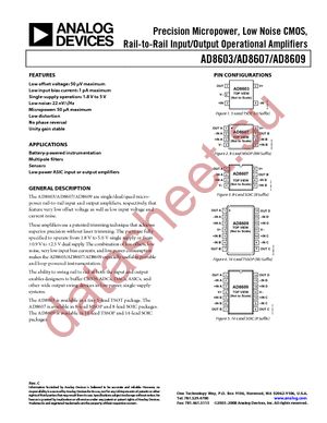 AD8603AUJ-R2 datasheet  